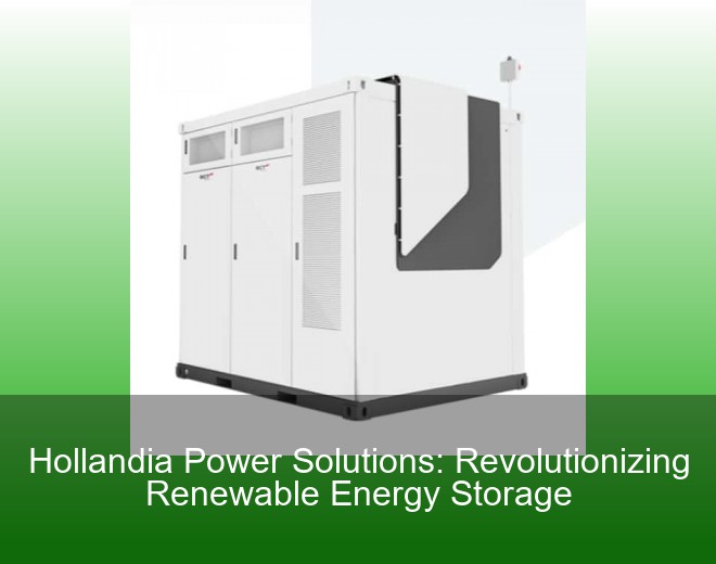 Hollandia Power Solutions: Revolutionizing Renewable Energy Storage